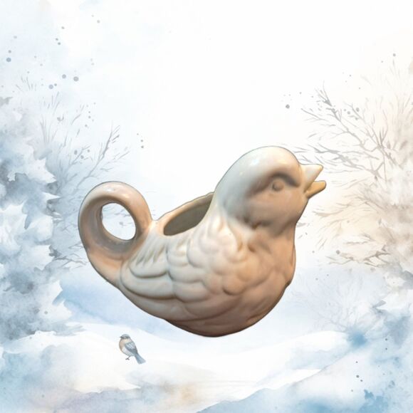 World Market White Cottage BIRD Creamer and Sugar Bowl Set - Picture 2 of 13